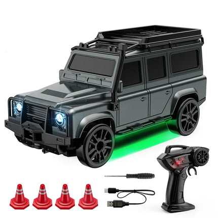 1/64 Scale Drift RC Car 2.4G Desktop Mini Racing Model with ESP 4WD Remote Control Vehicle Toy For Adults Kids Ideal Gift