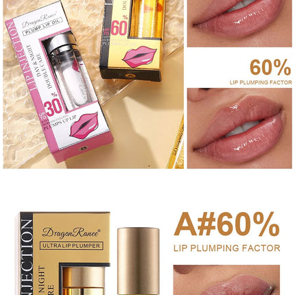 Instant Volumising Lip Plumper Oil Lip Enhancer Lip Gloss Plumping Serum Moisturizing Anti-Wrinkle Lipstick Sexy Lip Care Makeup