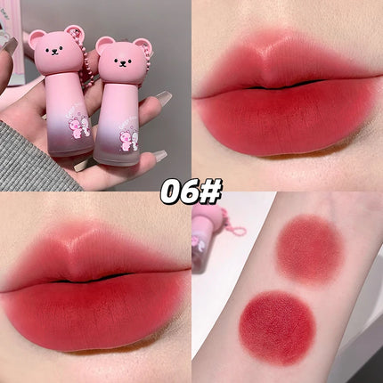 Gege bear Cute Cat Lip Gloss - Moisturizing Smooth and Long-lasting Lip Glaze - 4 Shades Easy to Apply Holiday Gifts