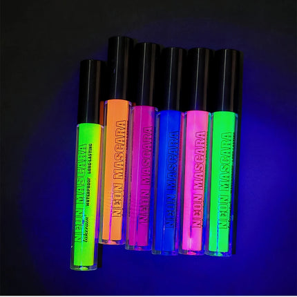 Color Mascara Thick Curl Waterproof Natural Eyelash Long Lasting Blue White Green Pink Luminousk Eye Makeup Korean Cosmetics