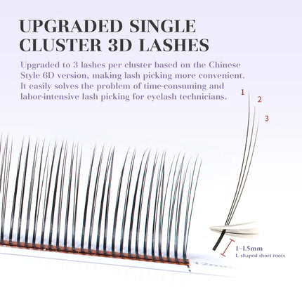 DeceMars 1'S Blossom 3D 5D 6D Eyelash Extension for Makeup