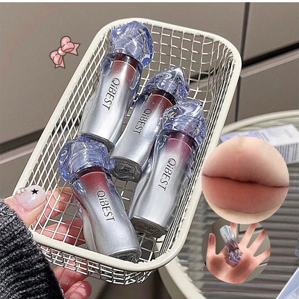QIBEST Matte Velvet Liquid Lipstick Natural Long-Lasting Highly Pigmented Lip Mud Portable Finish Universal Lip Gloss Makeup