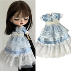Blue Chiffon Skirt / No Doll and Shoes