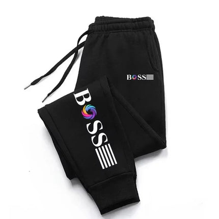 2025 New Men's Slow Running Sports Pants for Daily Leisure Boss Letter Pattern Printed Fitness Men's Sports Pants  joggers