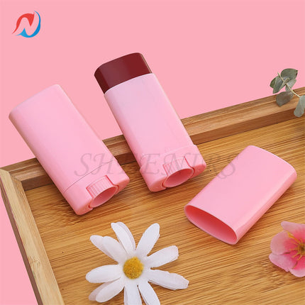 20/30/50pcs 15g White Black Clear Pink Empty Oval Flat Lip Balm Tubes Plastic Perfume Deodorant Containers 15ml Lipstick Tubes