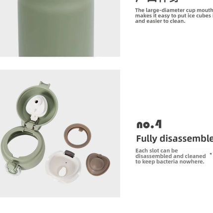 THERMOS Water Bottle Stainless Steel Vacuum Flask Thermal Mug, Keep Hot Cold 6-12 H , Portable Coffee Tumbler for Office Travel