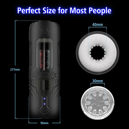 Telescopic Rotation Masturbator Cup - Penis Pump for Men | Blowjob Vagina Adult Sex Toy | Piston Automatic Thrusting Male Masturbator