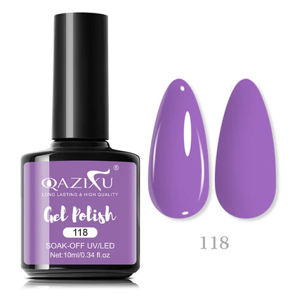 QAZIXU 1-6Pcs Purple Gel Nail Polish Winter Manicure Varnis Semi Permanent Nail Gel Varnish Soak Off UV Gel for Design Nails