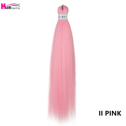 Easy Braids 26Inch Synthetic Jumbo Braids Hair Extensions Ombre Colorful Braiding Hair Pre Stretched Hair Expo City