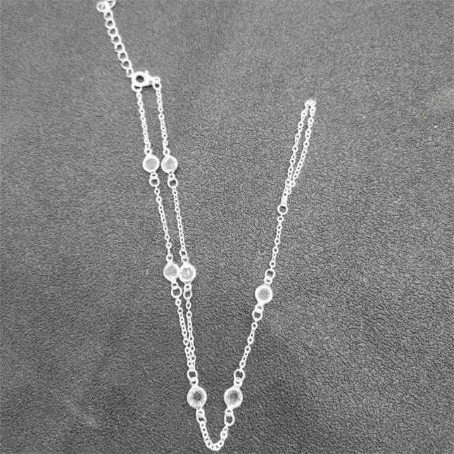 Fashion Rhinestone Thin Chain Anklets For Women Vintage Gold Silver Color Ankle Bracelet Trendy Beach Jewelry Summer Accessories