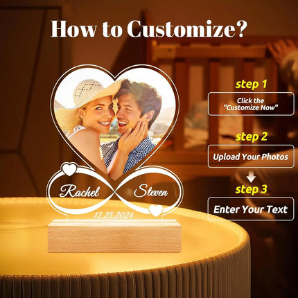 Custom Spotify Music Plaque Gifts For Anniversary Valentine Day Personalized Acrylic Photo Frame Lamp Perfect Mother's Day Gift