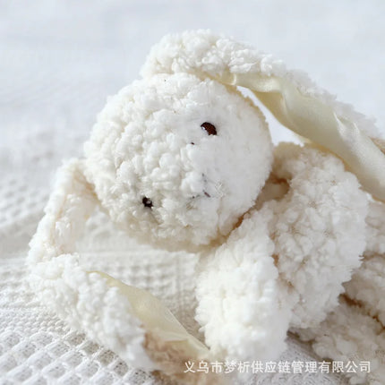 Cute Rabbit Embroidered Name Organic Cotton Soothing Towel Sleeping Doll Personalized Baby Shower Birth Gift for Autumn 2025