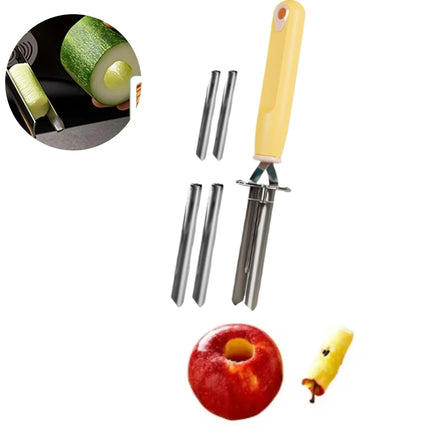 Stainless Steel Apple Corer Red Dates Pear Seed Remover Multi-function Fruit Seed Core Remover Slicer Knife Kitchen Gadgets