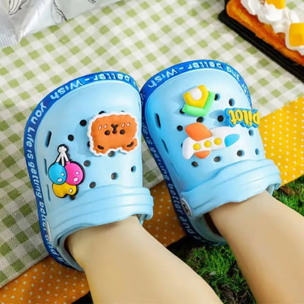 Summer Children Garden Slippers Shoes Boys&Girls Beach Sandal Kids Lightweight Breathable Cute Cartoon Slip Baby Slippers