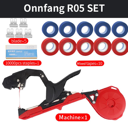 Onnfang Garden Hand Tying Machine Plant Lightweight Garden Tools Plant Tape tool for Vegetables Grapes Tomatoes Cucumbers Garden