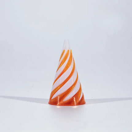 3D Printed Spiral Cone Toy Impossible Pyramid Passthrough Sculpture Pass Through Pyramid Toy Mini Vortex Thread Illusion