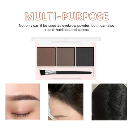 Three-color eyebrow powder natural long-lasting shadow three-dimensional eyebrow shape waterproof eyebrow cream Makeup Cosmetics
