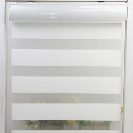 Decopedia Custom Made Zebra Blinds for Windows Motorized Roller Blinds Blackout Day and Night Window Blinds for Sliding Door