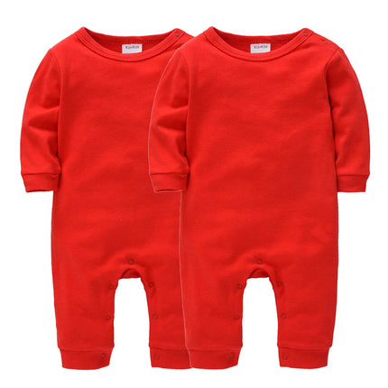 1/2 PCS/LOT Newborn Baby Sleepwear Solid Cotton Unisex Infant Boys Rompers Onesies White Black Toddler Girls Overall Roupas Bebe