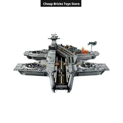 Model Gifts Flying Aircraft Carrier 3057pcs Helicarrier Shield Building Blocks  for Family Decor Christmas Birthday Toy A