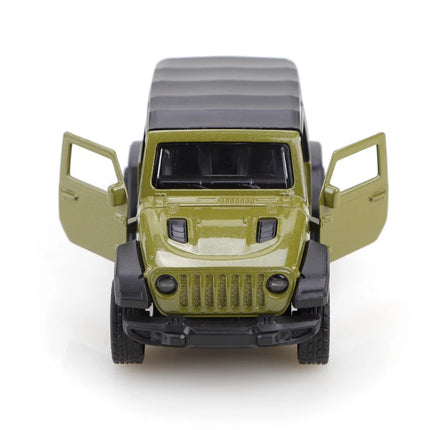 Packaged 1/43 New Alloy Jeep Wrangler Rubicon Pull-Back Off-Road Model, Three-Door Metal Model, Exquisite Gift for Children