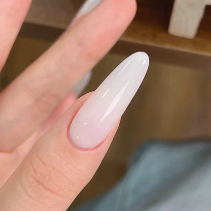 1Pc 15ML Milky White Pure Nail Polish Gel Nail Add Semi-Permanent Soak Off UV LED Construction Gel Varnish