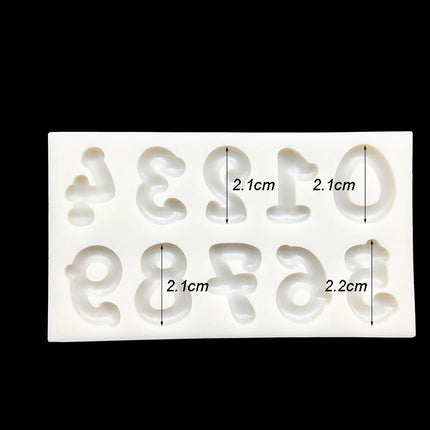 "0-9" Number Silicone Sugarcraft Mold Cupcake Chocolate Baking Mold Fondant Cake Decorating Tools
