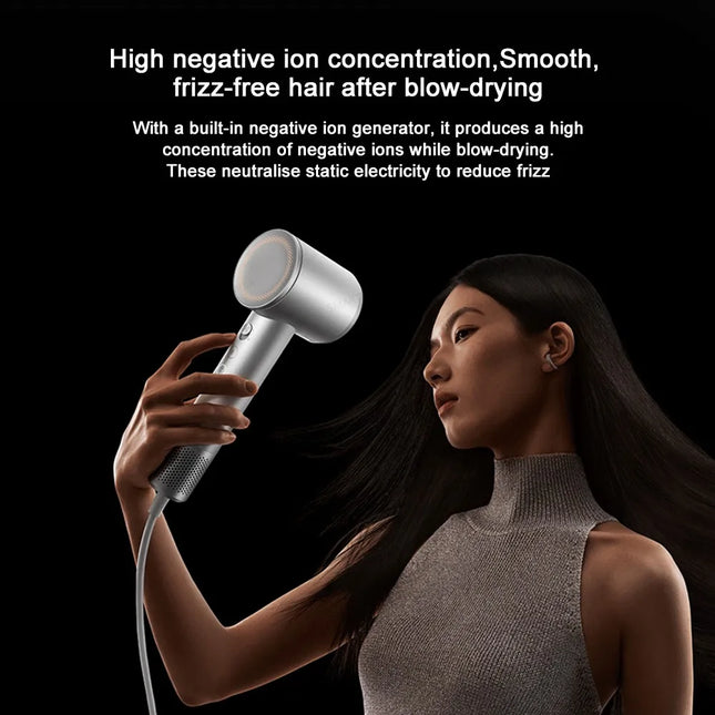 MIJIA High‑Speed Hair Dryer Pro,8 Airflow Modes,50 °C Constant Temp,110k RPM,70 m/s Air,200M Ions,CN Version With Adapter