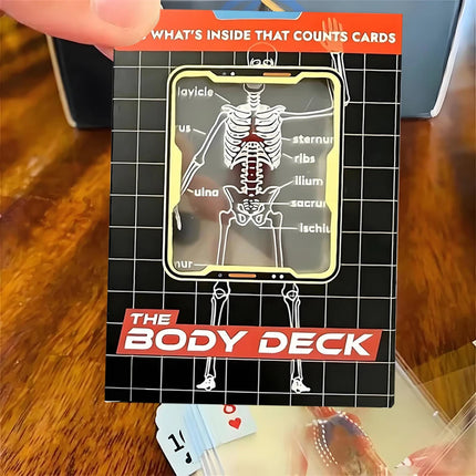 Funny Anatomy Poker Reusable Body Transparent Playing Cards Multi-Purpose Human Anatomy Playing Cards for Friend Gifts