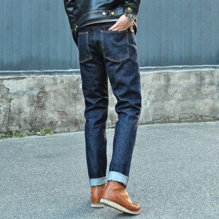 Saucezhan 310XX-18OZ  Jeans for Men Selvedge Denim Jeans Slim Fit Autumn and Winter Jeans Pants Zipper Fly Heavyweight