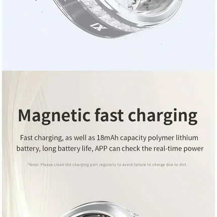 Diamond Smart Ring for Men Women Heart Rate Blood Oxygen Sleep monitoring IP68 Waterproof Sport Modes Ring For Android IOS
