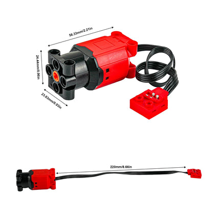 MOC L Motor Red Enhanced Plus Version Compatible with Building Blocks 88003 for Technology Car Power Modification 1/2/10/PCS