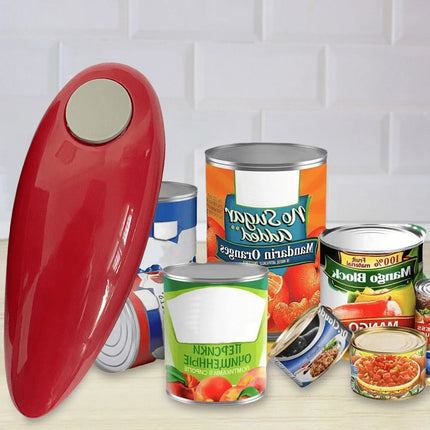 Electric Can Opener Hands Free Jar Opener Smooth Edge Tin Opener Battery Operated for Weak Hands for All Kinds of Jars Gadget