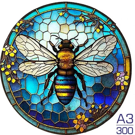 Sunflower Butterfly Jigsaw Wood Puzzle, Difficult To Play Irregular Animal Fragment Puzzle, for Adults Relieve Stress  Gift