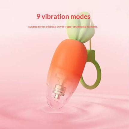 【HB】Cute Carrot Vibrating Powerful Mini  9 Modes for Women Clitoris Stimulator Dildo Adult Sex Toy Anal Massage Vibrator