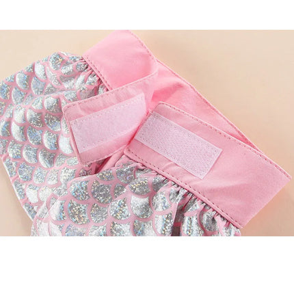 Fashion Dress Set for Small Dogs,Mermaid Dog Clothes,Girls Bikini Swimsuit for Small Dogs,Yorkshire Terrier,Puppy Skirt,Summer