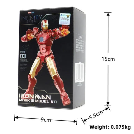 Fondjoy Marvel figure Splicing toys iron man MK1 MK2 MK3 MK4 MK5 MK6 MK7 Action figure model Birthday gift for children