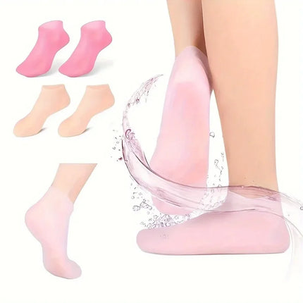 Moisturizing Silicone Gel Socks for Dry Cracked Feet Nourishing Skin Lubricating Foot Care Massage Socks