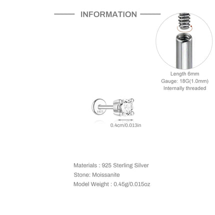 Aide Mini 2/3/4mm Moissanite Earring For Women 925 Sterling Silver Earring INS Trend Wedding Ear Studs Jewelry Brincos de Pratas
