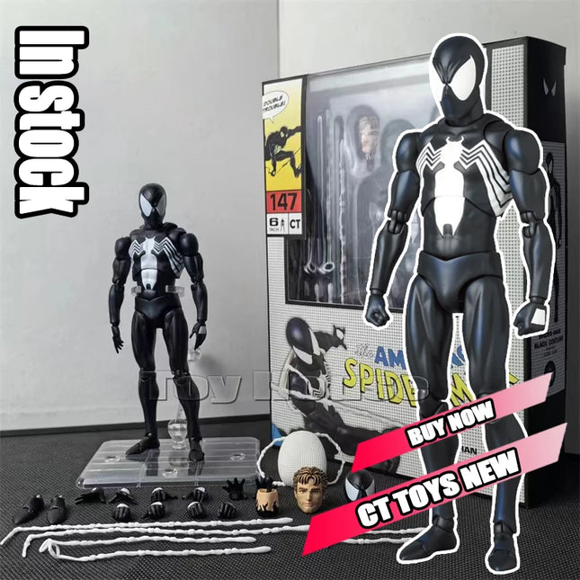 Full Range In Stock CT Toys Spiderman Mafex 143 Ben Reilly Comic Ver. The Amazing Spider-Man 001 Anime Action Figure Toys Gift