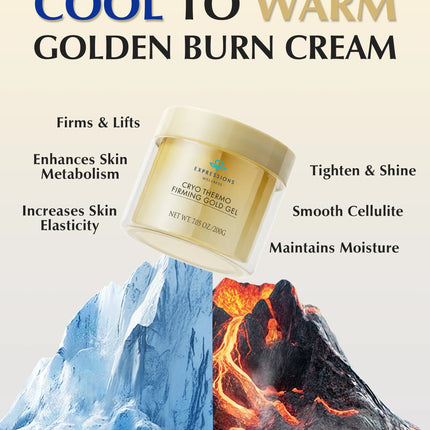 Skin Tightening Cellulite Cream for Body: Golden Sweat Hot Cream | B Flat Gel for Belly Thigh Butt & Arm
