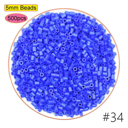 DIY Plastic 5mm Perler Hama Beads Fuse Beads Toys Eco-friendly Material Pegboard Iron Pixel Puzzle Birthday Gift for Boys Girls