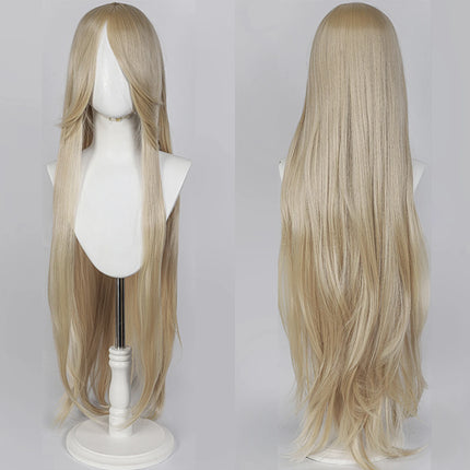 100CM Long Straight Wig With Bangs Synthetic Cosplay Wig For Women Pink Purple Cosplay Wigs for Party For Halloween