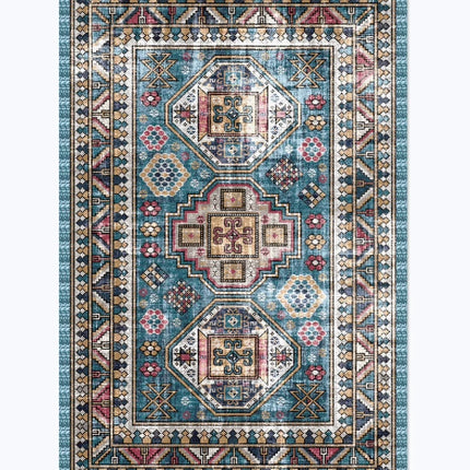 Tapis de style rétro américain pour chambre à coucher Grand tapis de salon Décoration Tapis antidérapant Lavable Tapis de sol de salon Tapis doux pour la maison