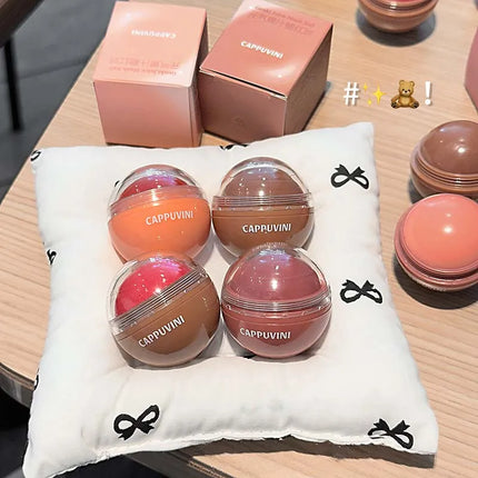 Cappuvini Vitality Juicy Blush Ball Natural Rosy Long-Lasting High Color Blusher Cream Face Makeup Rouge