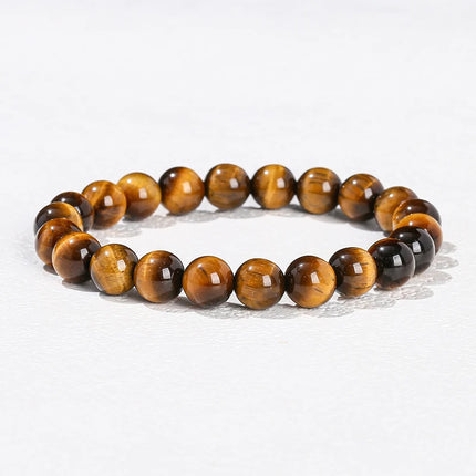 JD 6 8 10mm Natural Stone Beaded Bracelet Obsidian Fluorite Quartz Jasper Healing Beads Bangles Women Men Stretch Yoga Jewelry
