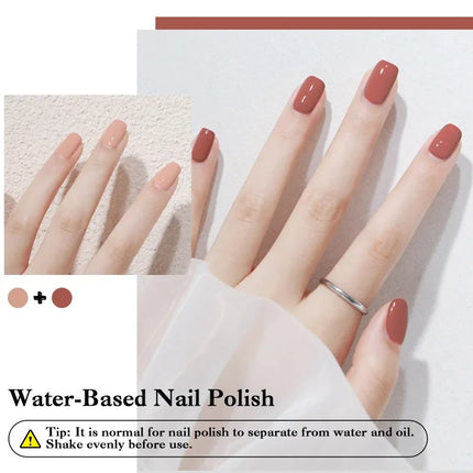 2Pcs 8ml Red Water-Based Peel Off Nail Polish Set Air Dry Easy to Apply Long Lasting Nail Art Manicure Vernis DIY for Home Salon