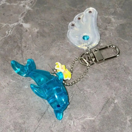 Y2K Dolphin Keychain Vintage Alloy Charm For Bag Purse Backpack XX9C