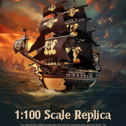 Robotime Rokr 3D Puzzle Wooden Seahouse Barque Model kits Build Home Desk Decoration Gift For Teens and Adults
