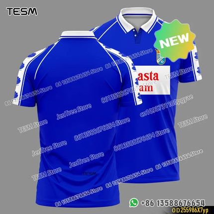 TESM Summer POLO Shirt Men Summer Sports V-neck T-shirt Street Trendy Short Sleeve 3D HD Print T-shirt
